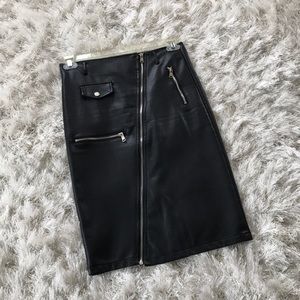 Black Faux Leather Skirt Size 2